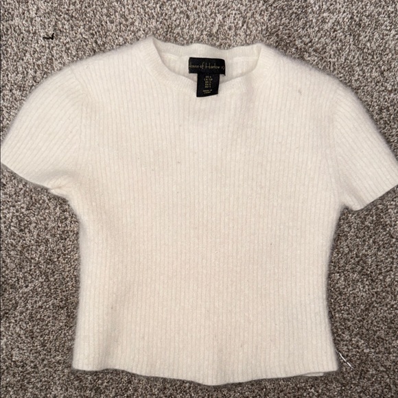 House of Harlow 1960 Tops - House of Harlow 1960 White Ribbed Knit Top